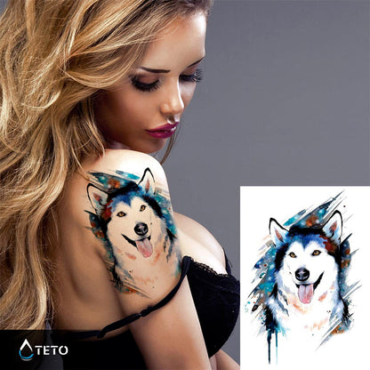 Cane Husky - TETO Tatuaggi Temporanei