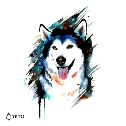 Cane Husky - TETO Tatuaggi Temporanei