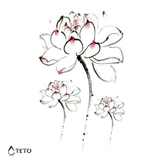 Fiori bianchi – set - TETO Tatuaggi Temporanei