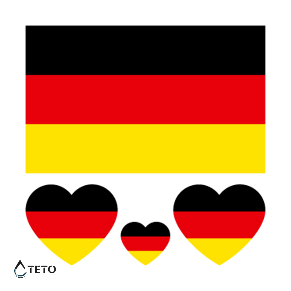 Bandiera di Germania - set - TETO Tatuaggi Temporanei