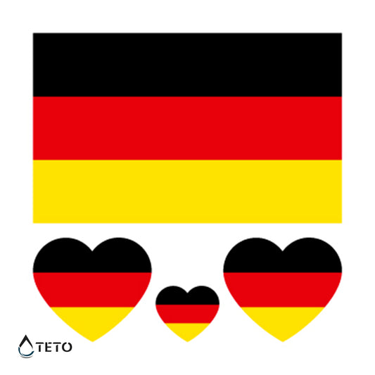 Bandiera di Germania - set - TETO Tatuaggi Temporanei