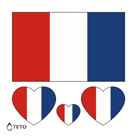 Bandiera di Francia - set - TETO Tatuaggi Temporanei