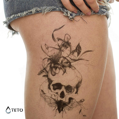 Teschio macabro - TETO Tatuaggi Temporanei
