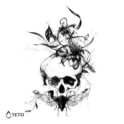 Teschio macabro - TETO Tatuaggi Temporanei