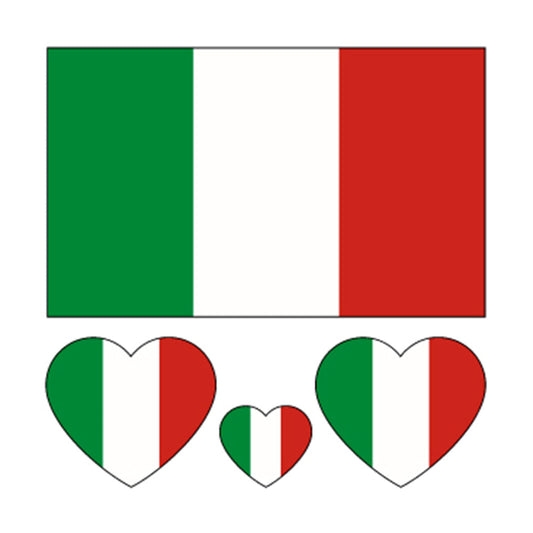 Bandiera di Italia - set - TETO Tatuaggi Temporanei