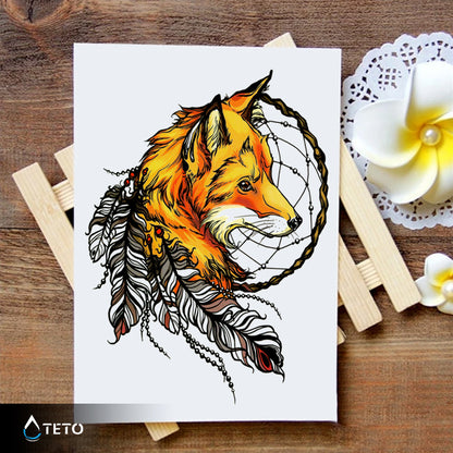 Acchiappasogni - volpe - TETO Tatuaggi Temporanei