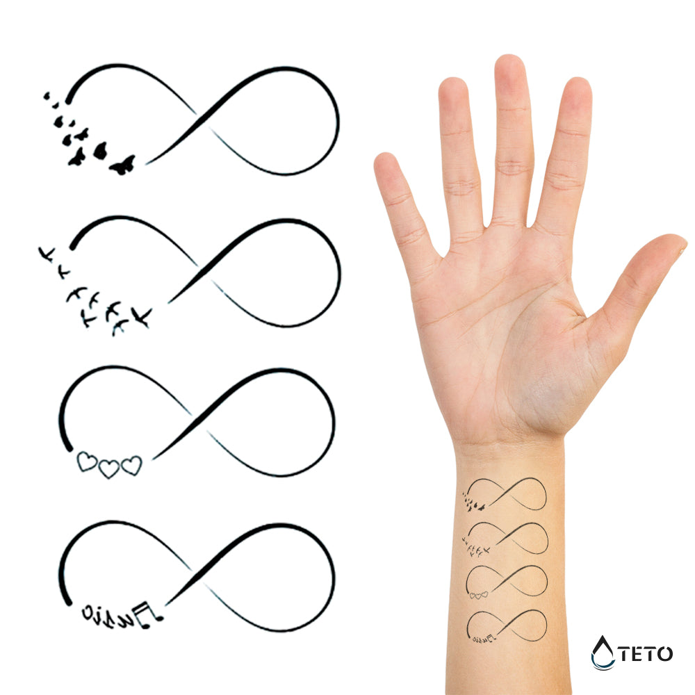 Infinito - set – Tipo B - TETO Tatuaggi Temporanei