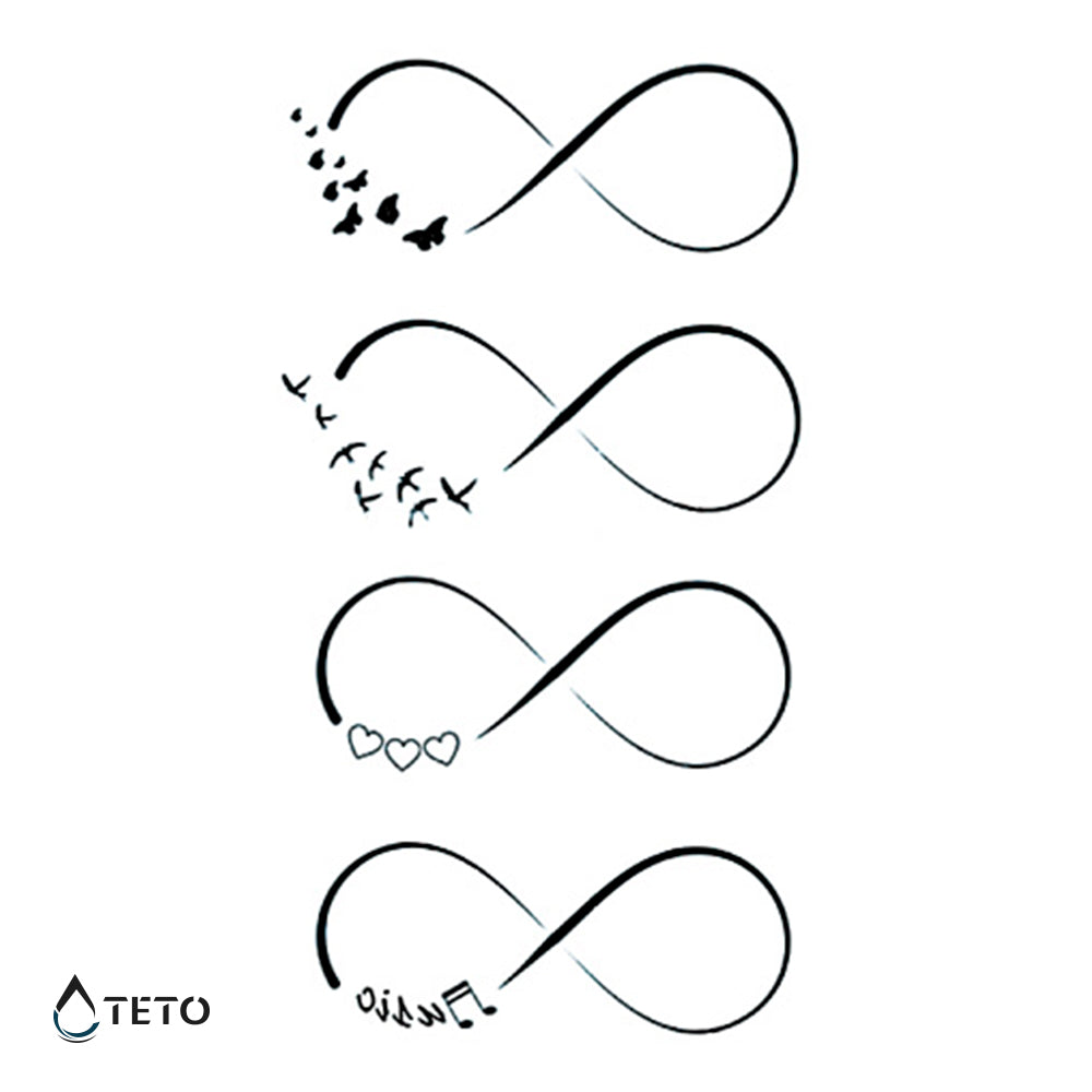 Infinito - set – Tipo B - TETO Tatuaggi Temporanei