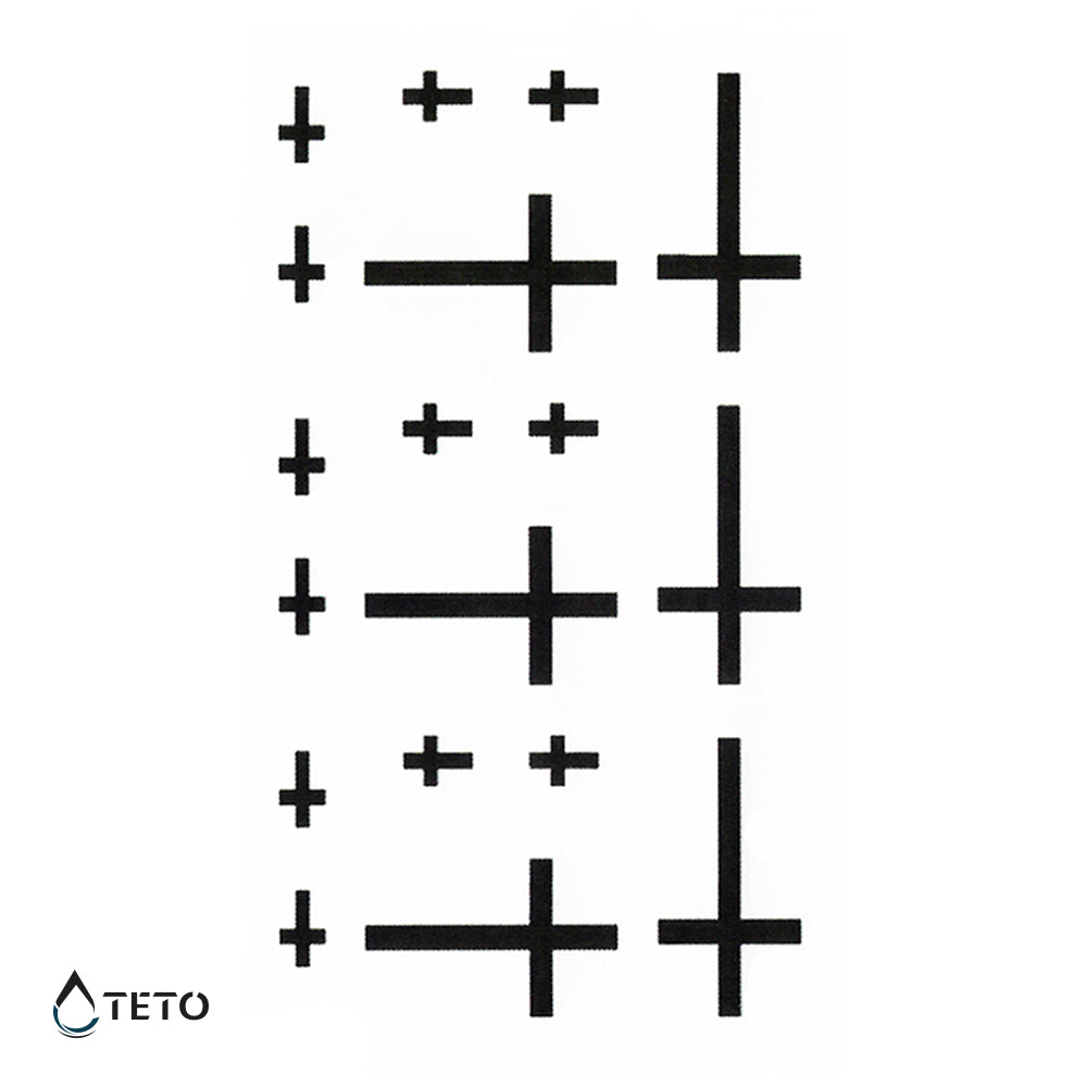 Croci - set - TETO Tatuaggi Temporanei
