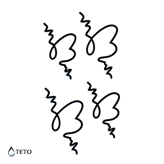 Battiti del cuore – set – Tipo B - TETO Tatuaggi Temporanei