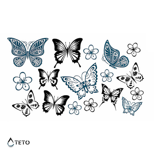 Farfalle - set - TETO Tatuaggi Temporanei