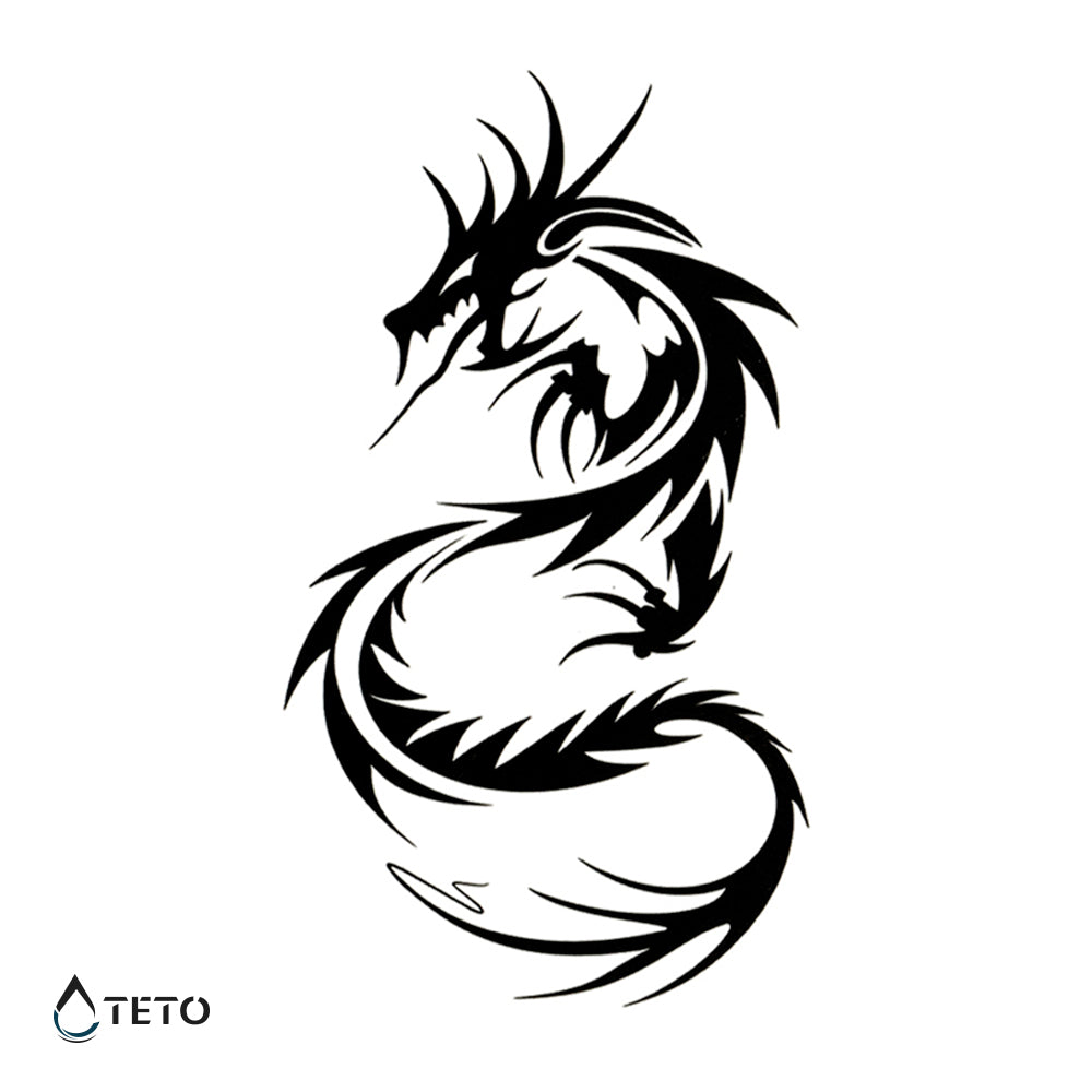Drago minimalista - TETO Tatuaggi Temporanei