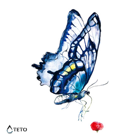 Farfalla blu - TETO Tatuaggi Temporanei