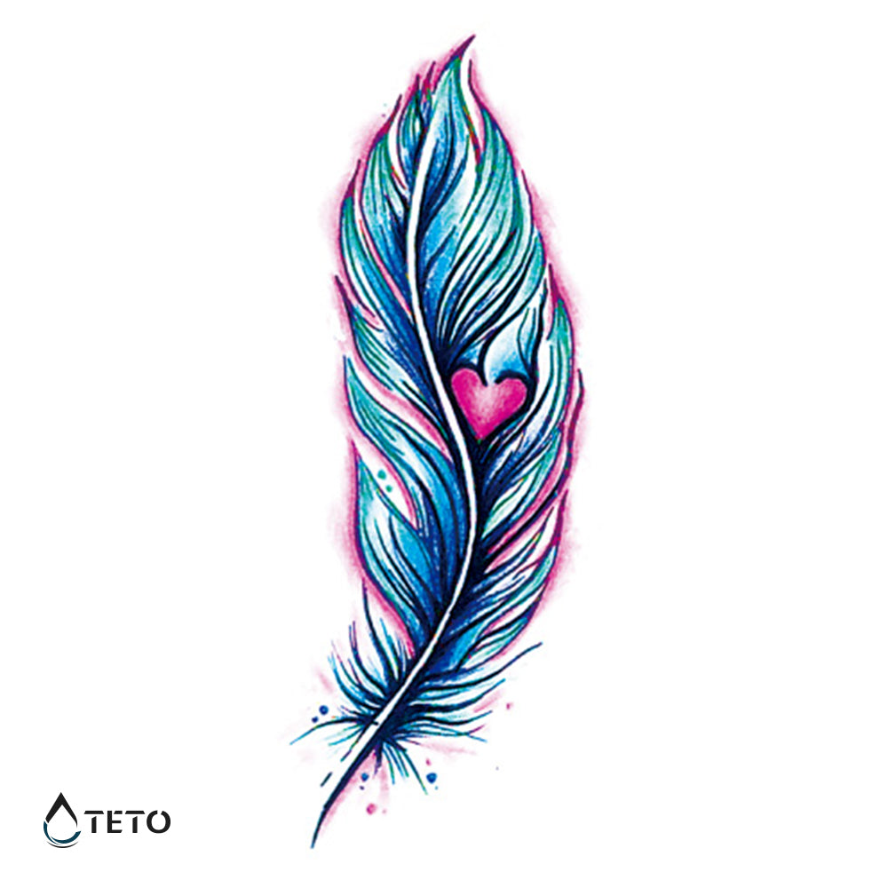 La piuma dell'amore - TETO Tatuaggi Temporanei