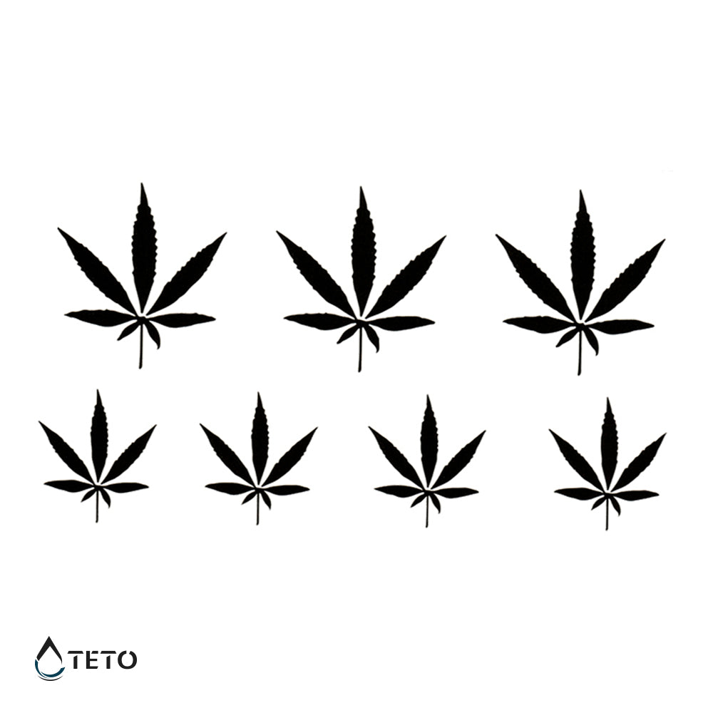 Foglia di cannabis - set - TETO Tatuaggi Temporanei