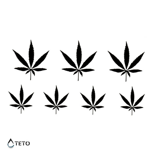 Foglia di cannabis - set - TETO Tatuaggi Temporanei