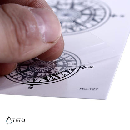 Bussola bicolore - set - TETO Tatuaggi Temporanei
