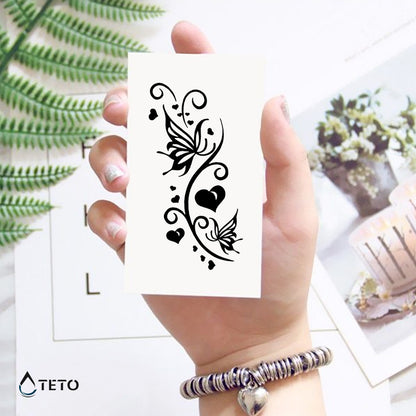Farfalle con cuori - TETO Tatuaggi Temporanei
