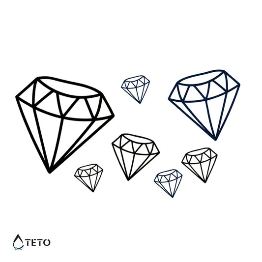 Diamanti - set - TETO Tatuaggi Temporanei