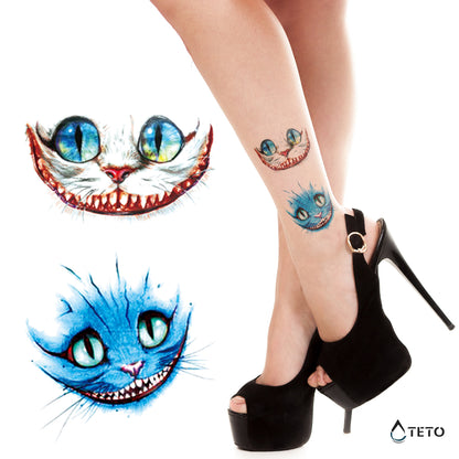 Il gatto di Cheshire – set - TETO Tatuaggi Temporanei