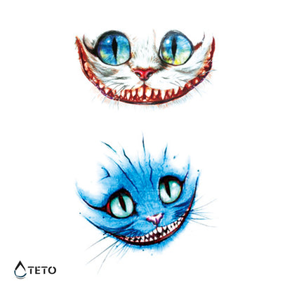 Il gatto di Cheshire – set - TETO Tatuaggi Temporanei