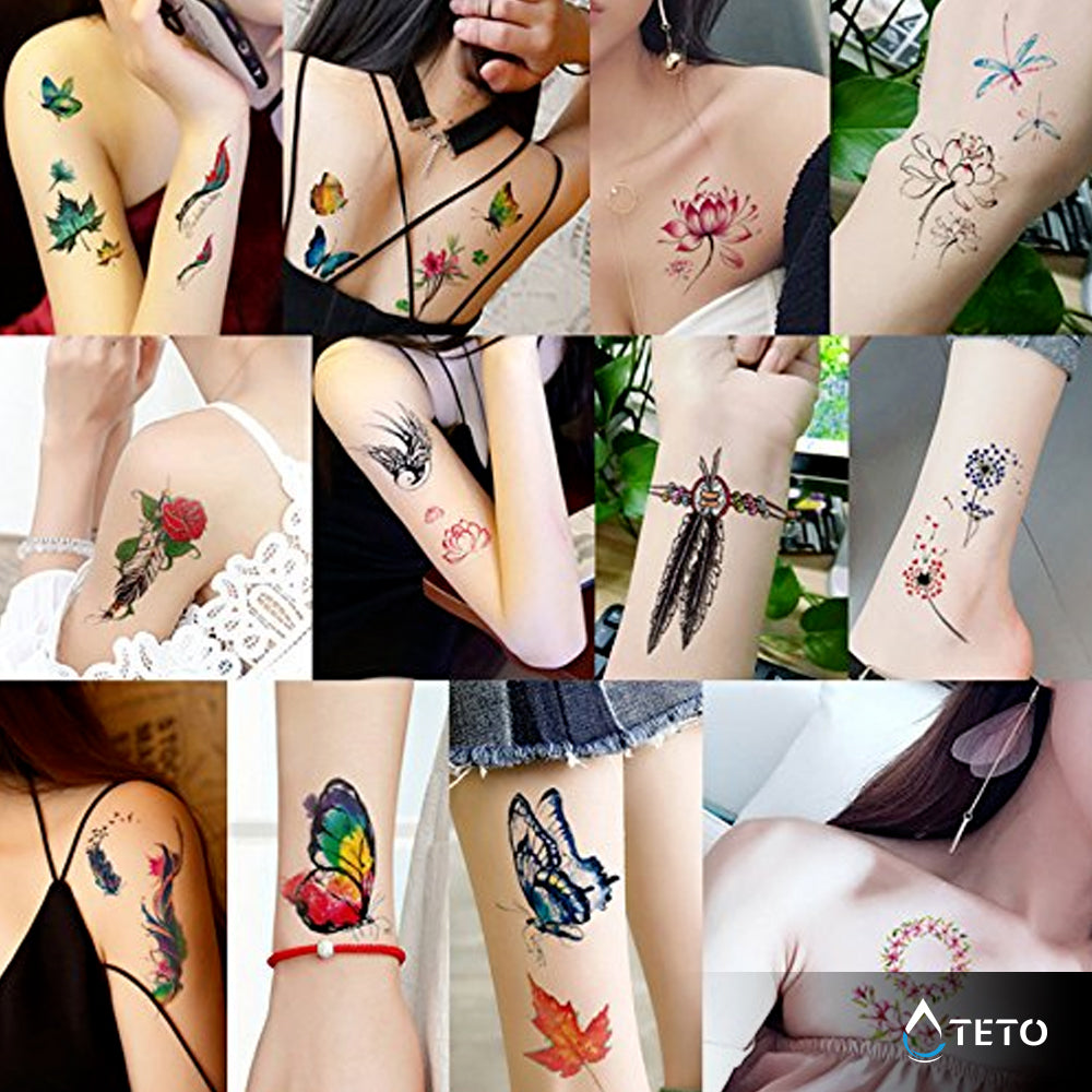 Farfalla colorata - TETO Tatuaggi Temporanei