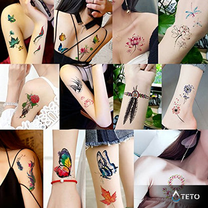 Farfalla colorata - TETO Tatuaggi Temporanei