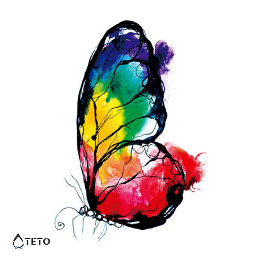 Farfalla colorata - TETO Tatuaggi Temporanei