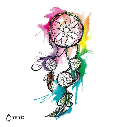 Acchiappasogni con acquerelli - TETO Tatuaggi Temporanei