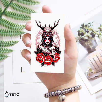 Donna cornuta - TETO Tatuaggi Temporanei