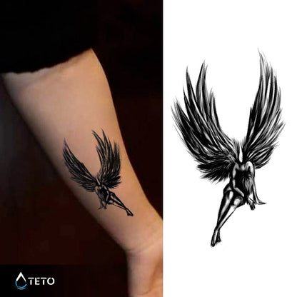Angelo caduto triste - TETO Tatuaggi Temporanei