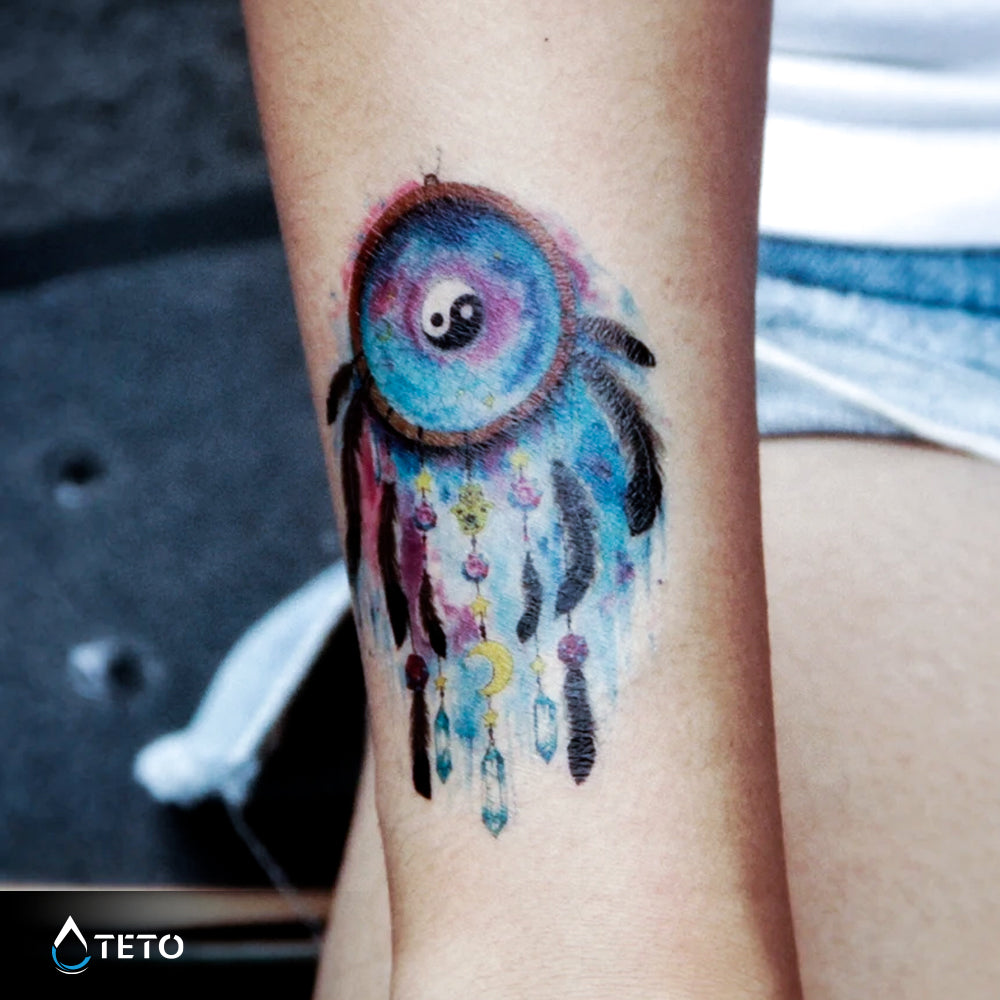 Acchiappasogni - yin e yang - TETO Tatuaggi Temporanei