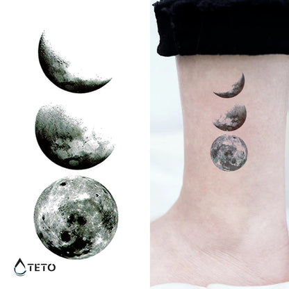 Fasi della luna - set - TETO Tatuaggi Temporanei