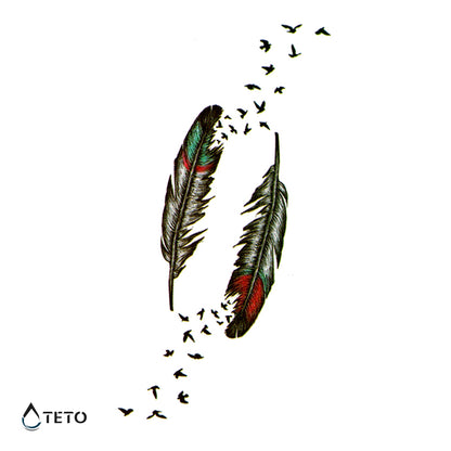 Piuma con uccelli - set – Tipo B