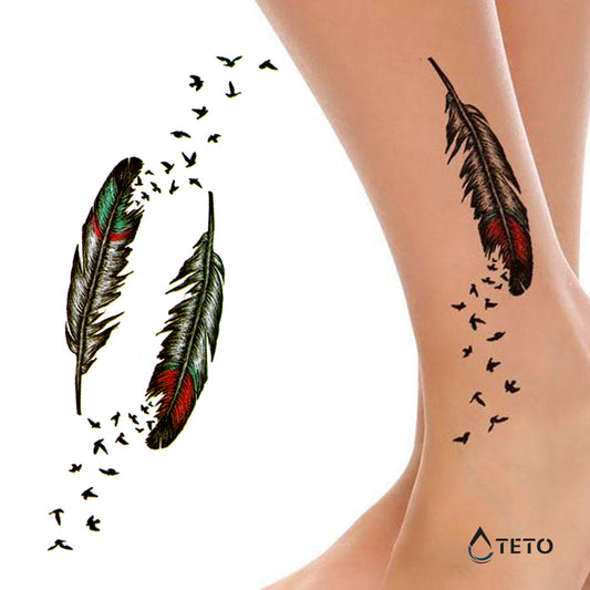 Piuma con uccelli - set – Tipo B