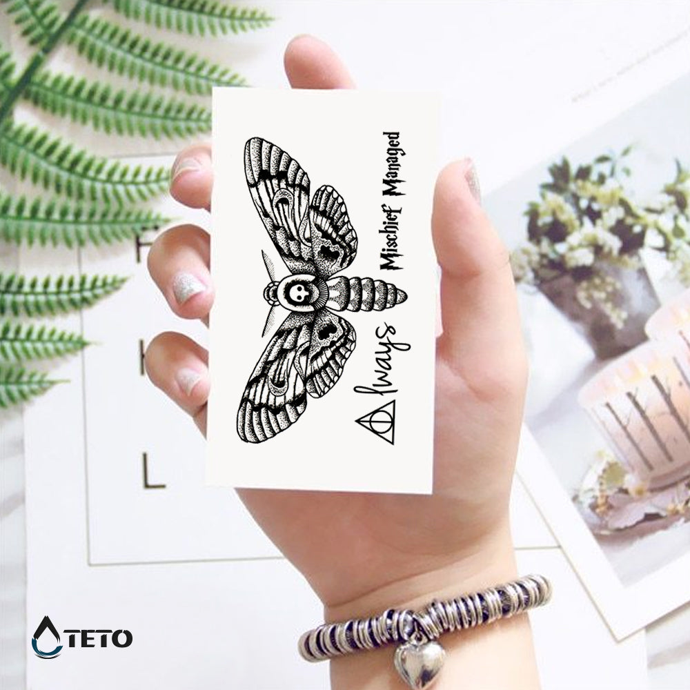 Farfalla della morte / Harry Potter – set - TETO Tatuaggi Temporanei