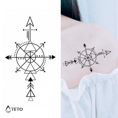 Freccie in bussola - TETO Tatuaggi Temporanei