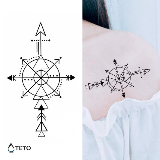 Freccie in bussola - TETO Tatuaggi Temporanei