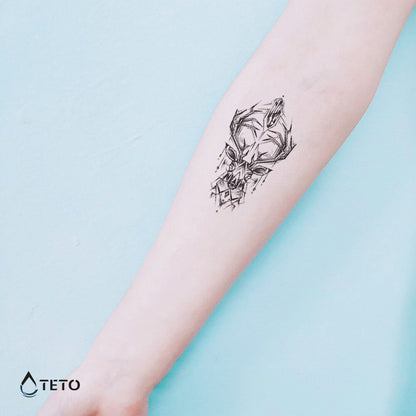 Cervo geometrico - TETO Tatuaggi Temporanei