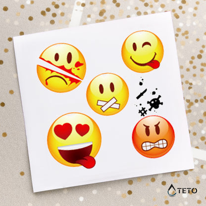 Emoticon Tipo A – set - TETO Tatuaggi Temporanei