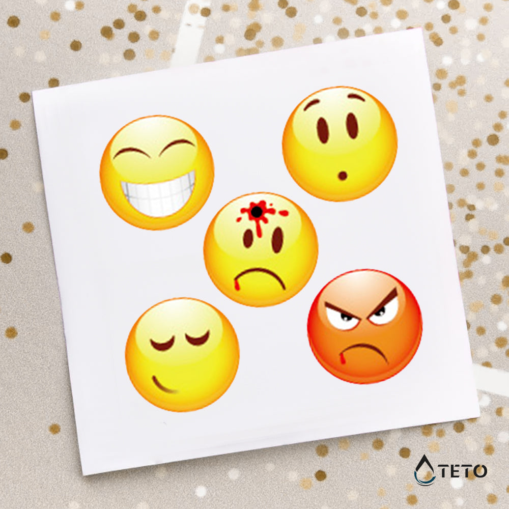 Emoticon Tipo B – set - TETO Tatuaggi Temporanei