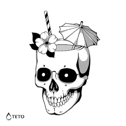 Teschio da spiaggia - TETO Tatuaggi Temporanei