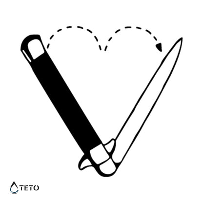 Coltello a cuore - TETO Tatuaggi Temporanei