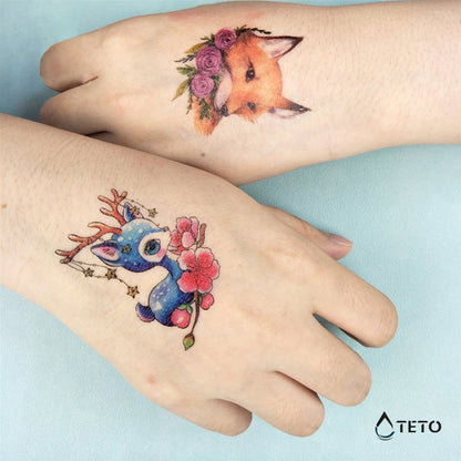Cervo adorabile - TETO Tatuaggi Temporanei