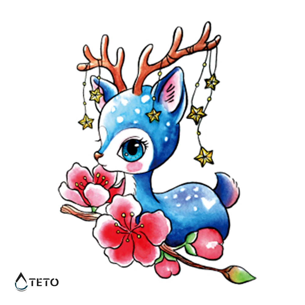 Cervo adorabile - TETO Tatuaggi Temporanei