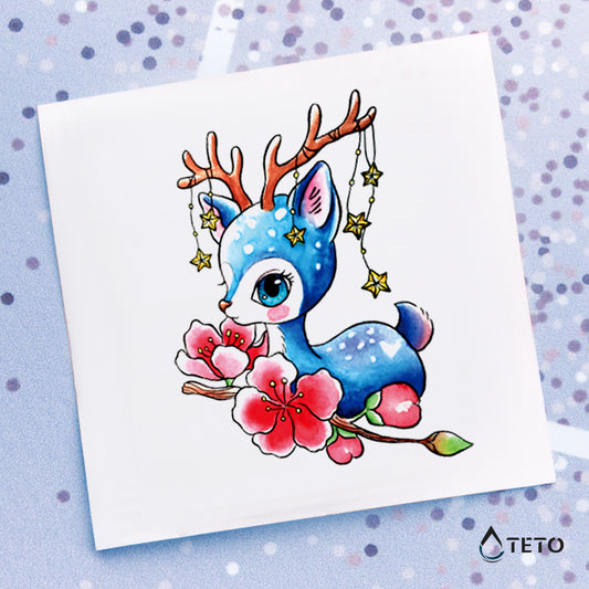 Cervo adorabile - TETO Tatuaggi Temporanei