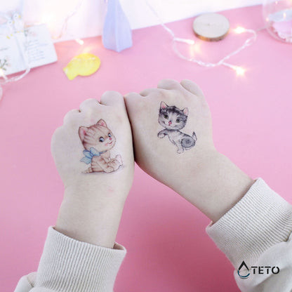 Gatto adorabile - TETO Tatuaggi Temporanei