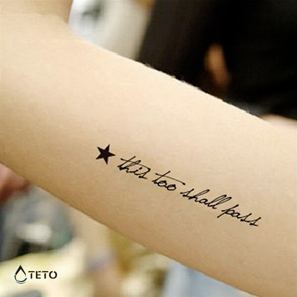 Anche questo passerà – set - TETO Tatuaggi Temporanei