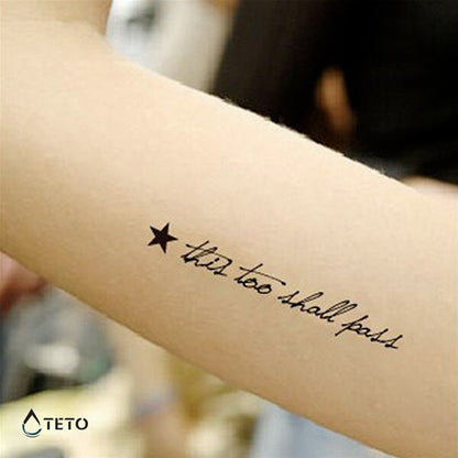 Anche questo passerà – set - TETO Tatuaggi Temporanei