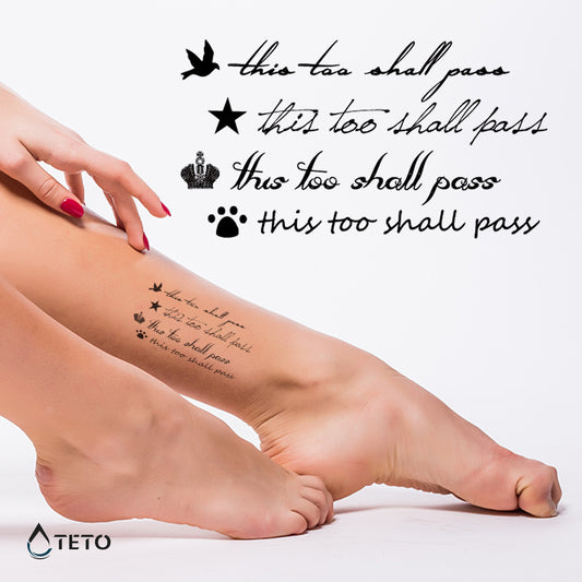 Anche questo passerà – set - TETO Tatuaggi Temporanei